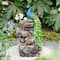 Glitzhome® 20.5" LED 4-Tier Peacock Outdoor Fountain